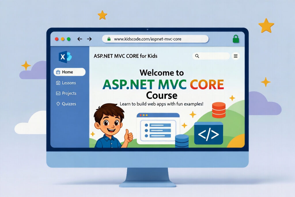 ASP.NET MVC CORE course for kids.