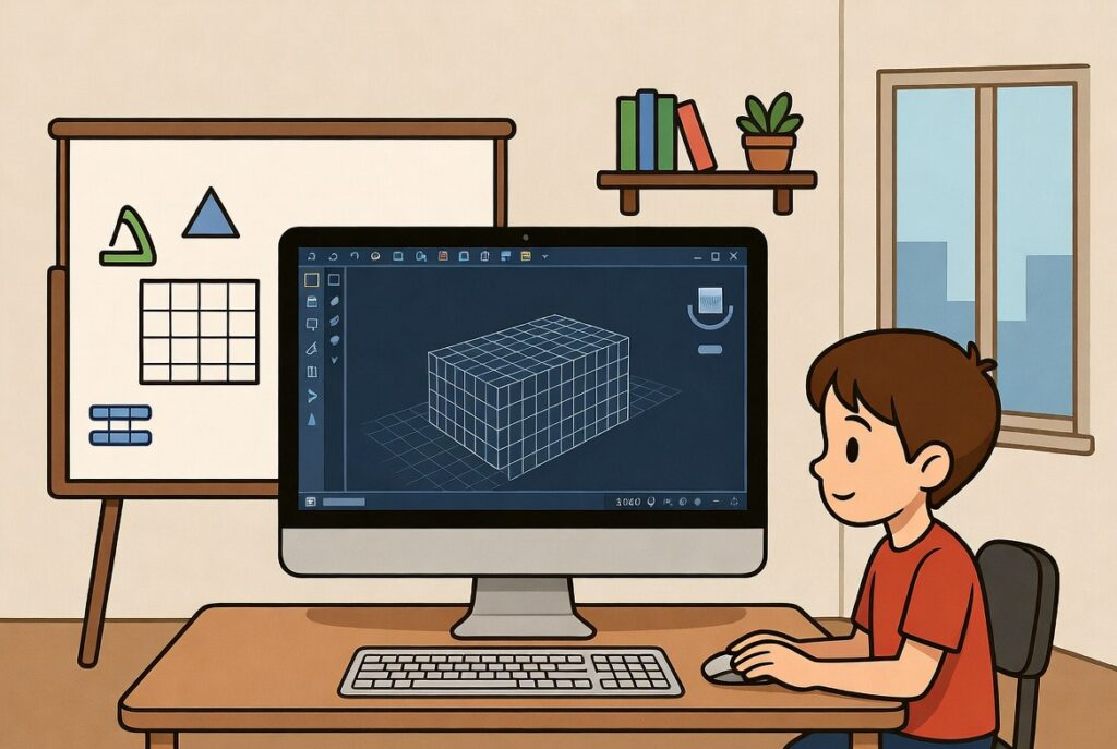 AutoCAD 2D & 3D course for kids.