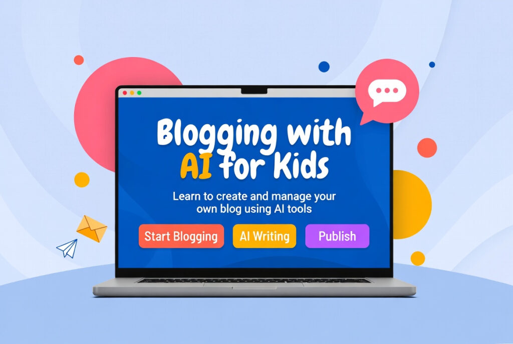 Blogging with AI course for kids.