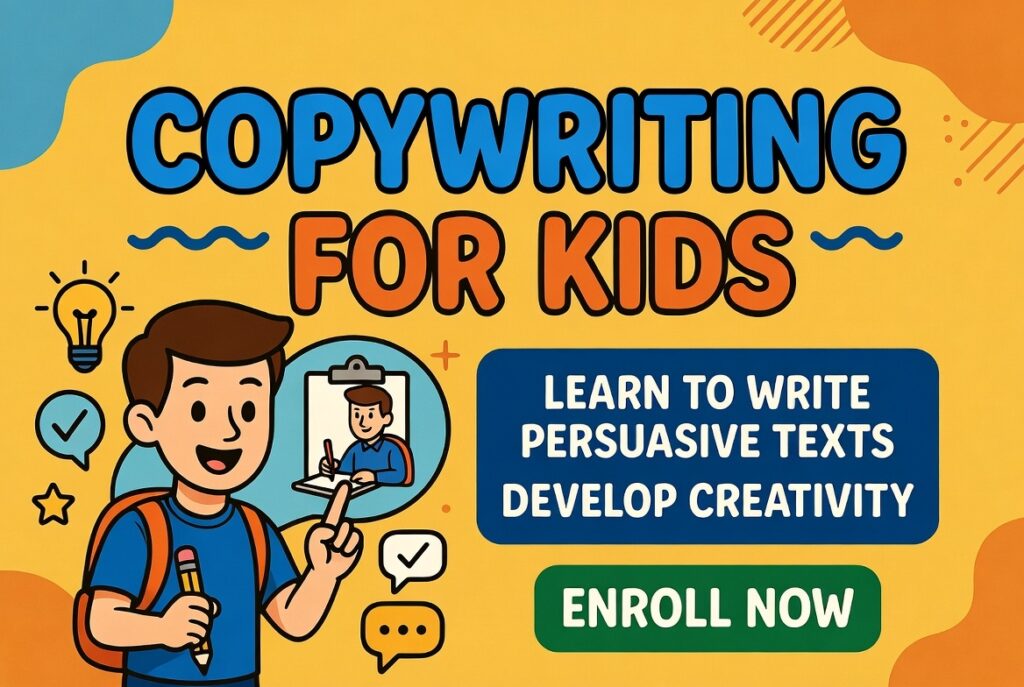 Copywriting course for kids.