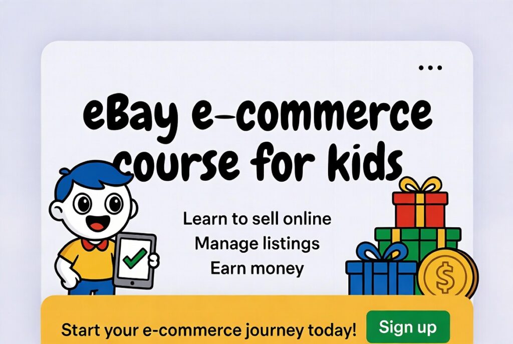 Ebay E Commerce course for kids.