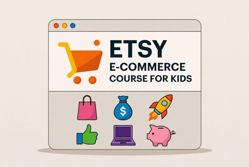 Etsy E Commerce course for kids.