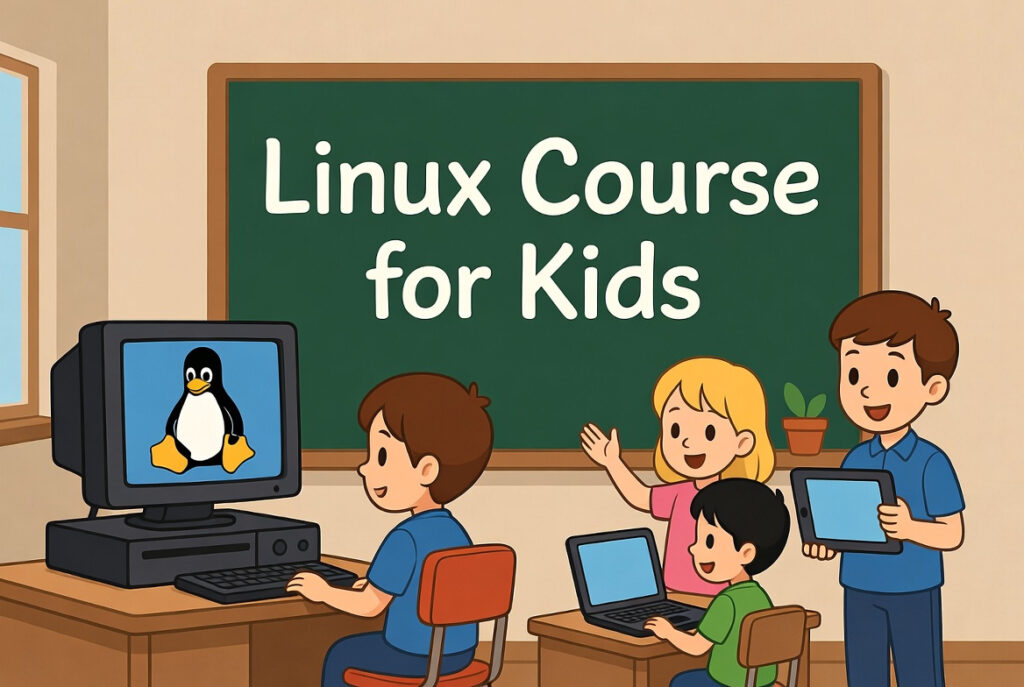Linux course for kids.