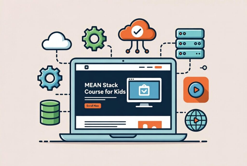 MEAN Stack Web Development course for kids.