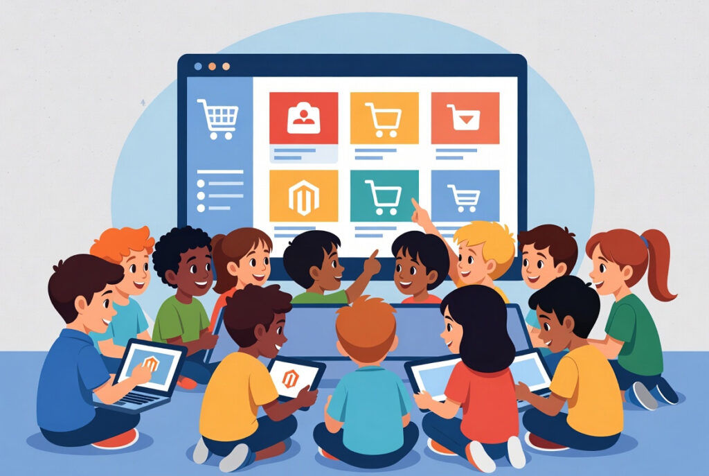 Magento training course for kids.