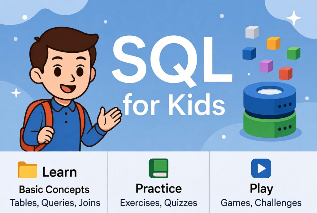 SQL course for kids.