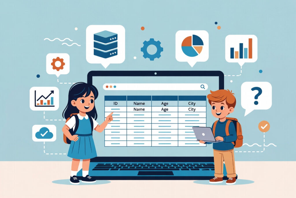 SQL course for kids.