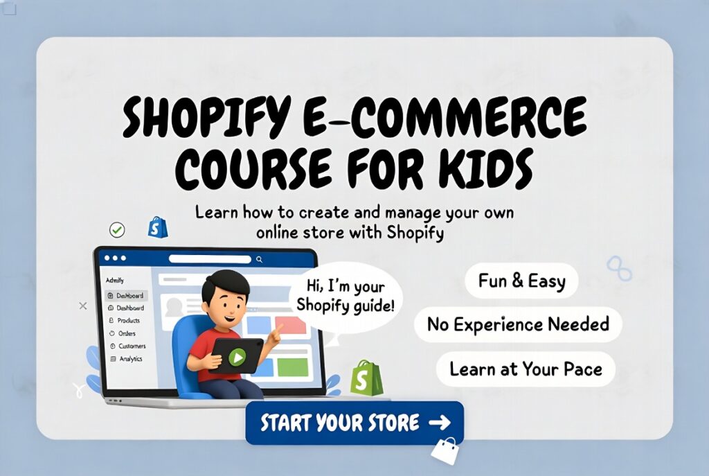Shopify course for kids.