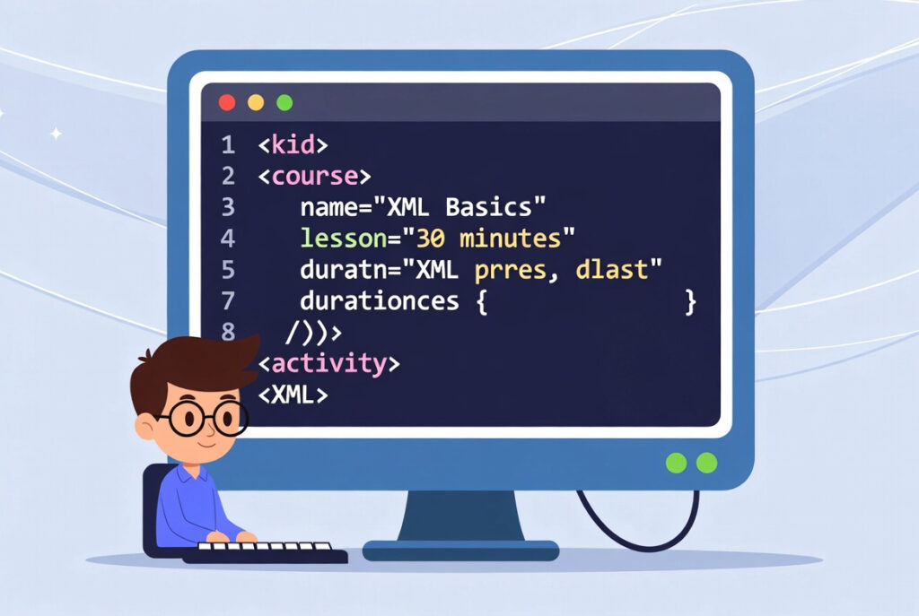 XML course for kids.